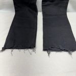 ZARA Women Black Cropped Flare Jeans Raw Hem Distressed Size 8 Photo 3