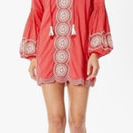 Show Me Your Mumu NWT Claudine Embroidered Tunic Top Dress Coral Pink Boho XS Photo 0