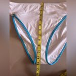 Old Navy  High Waisted Swim Set top M button L white and blue  summer Photo 8