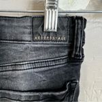 Aeropostale Black Highwaisted Floral Embroidered Raw Hem Jeggings Denim Jeans Photo 6