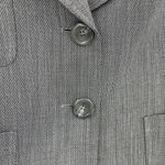 Lafayette 148 Virgin Wool Pin Check Womens Blazer Sz 16 Academia Preppy 2 Button Gray Photo 6