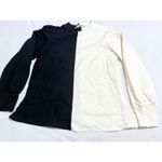 Selva Negra‎ Wabi Two Tone Sweatshirt Top Size L Black Cream Crewneck Cotton Size L Photo 1