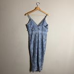 Bardot  Vienna Lace Midi Dress Women's 6 Small Dusty Blue Floral Cocktail Party Photo 5