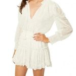 MISA Los Angeles Siena Clip Dot Top in Pearl White Womens XS Photo 1