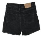 H&M  Women's Black Solid High Rise Straight Denim Jeans Cut Off Mini Short Size 8 Photo 1
