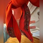 Free People  Paisley Pop Tie Cropped Tank Orange Red Size Large Photo 14