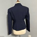 ZARA  Navy Blue Tailored Wool Blend Lapel Collar Long Sleeves Luxury Blazer Sz L Photo 13
