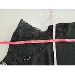 ZARA Mock Neck Lace Short Sleeve Shift Dress Black S Photo 7