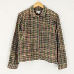 Christopher & Banks Multicolored Woven Chenille Plaid Jacket | Size S Photo 12