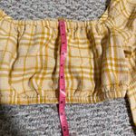 Capulet Jodi Yellow Plaid Puff Sleeve Crop Top Long Sleeve Revolve- Size Medium Photo 7