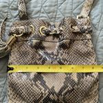 Michael Kors  Snake Python Embossed Crossbody Bag Tassel Drawstring Photo 10