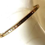This too shall pass gold tone inspirational bangle bracelet Photo 1