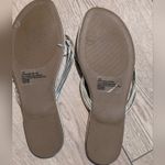 None Metallic‎ Gold Sandals Womens 11 Metallic Flip Flops Faux Leather NEW Photo 1