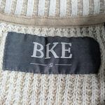 BKE  Men's Ribbed Three Button Mock Neck Sweater Ivory Small Photo 2