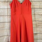J.Crew fit & flare v-neck spaghetti strap orange dress women’s  Size 6 Photo 1