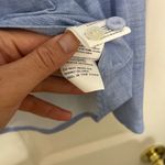 Caliban Skin Like Quarter Button Down Long Sleeve Blouse Top Sz 42 US 4/6 Blue Photo 7