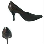 Donald Pliner Expresso Silk Elastic Pump Shoe Snake Pitone Leather NWT $255 Brown Size 10 Photo 0