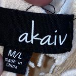 akaiv Cream Knit Floral Sweater Size L Photo 3