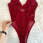 STUNNING LACE BODYSUIT Red Size L Photo 5