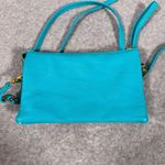 Shara Porter Small Aqua Crossbody Bag with Black Cat Print Adjustable Strap Photo 3