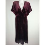 Anthropologie Greylin  Luna Velvet Wide Leg Jumpsuit  Red Holiday Women's Small‎ Photo 1