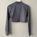 Aerie Offline by  Grey Cropped Long Sleeve Athletic Top - S Photo 4
