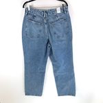 Good American '90s Duster Straight Leg Jeans Distressed Blue950 14/32 Photo 4