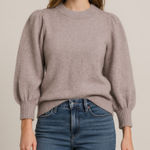 New! DESIGNER REMIX CHARLOTTE ESKILDSEN tyler Short Sleeve Wool Blend Sweater Gray Photo 0