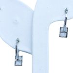 Sterling Silver 925 Clear CZ Lever Back  Earrings Photo 6