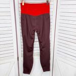 Athleta Tenacity Mesh Cutouts High Rise Powerlift Leggings Burgundy Small Photo 3