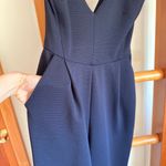 ZARA WB Navy Blue Strappy Sleeveless Cropped Jumpsuit Cut Outs Medium Photo 6