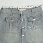 Altar'd State Blue Chambray Button Front Mini Skirt Size M Photo 5