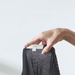 Loft Ann Taylor  Crewneck Longsleeve Black Eyelet Tee Top Size XS Photo 2