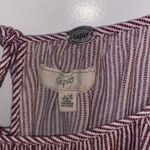 cupio  red & white high-low blouse with back tie closure Photo 1