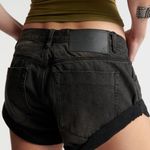 One Teaspoon  Bandits Low Waist Distressed Denim Shorts Black Fade Size 31 NWT Photo 1