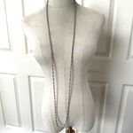 Trifari Crown vintage silver tone long chain necklace Photo 3