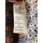 Democracy boho medallion teal and off red orangish paisley print 3/4 sleeves wit Photo 11