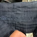 Blue Asphalt dark wash high rise triple button denim shorts Photo 2