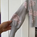 SheIn cropped cardigan, Grey - Pink , Size S Photo 3