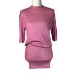 SER.O.YA Rae Metallic Mini Dress in Bubblegum Pink Small New Womens Knit Photo 4