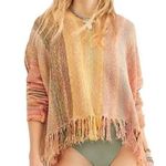 Free People  Radiate Knit Fringe Pullover Sweater Top Photo 0