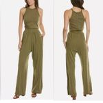 ATM Anthony Thomas Melillo Slub‎ Jersey High Neck Tank Wide Leg Jumpsuit XS NEW Green Photo 1