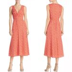 Rebecca Taylor Malia Silk Blend Dress Womens 4 Floral Midi Twist Front Feminine Photo 9