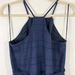 Banana Republic New  Plaid Apron Top Sleeveless Tie Waist Top Navy Blue Photo 11