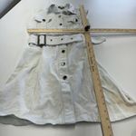 Area Stars Dress Womens Large White Denim Shirt Collared Snap Button Mini White Photo 9