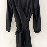 J.Crew Wrap Dress Tie Waist Crepe H6294 Little Black Dress 4 Tall Photo 0