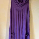 INC International Concepts Tunic/Dress Moonlight Lily Cowl Neck Pockets L NWT Purple Size L Photo 1