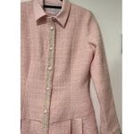 S'Edge Macy Tweed Mini Dress Light Pink Size Small NWT Faux Leather Details Photo 3