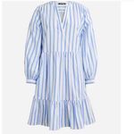 J.Crew Tiered cotton poplin mini dress in Barrie stripe Size Small Photo 3
