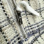 Central Park West  White and Blue Tweed Check Raw Hem Top Medium NWT Photo 1